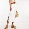 Abercrombie & Fitch Linen Skirt In White For Women -Abercro Clothing Shop 204907473 1 white
