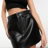 Abercrombie & Fitch 5 Pocket Faux Leather Mini Skirt In Black For Women Black Beauty -Abercro Clothing Shop 205588152 1 blackbeauty