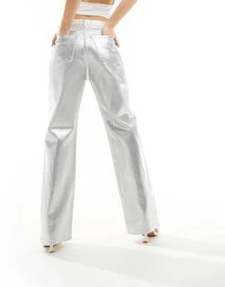 Abercrombie & Fitch Curve Love 90s Relaxed Fit Jean In Silver For Women -Abercro Clothing Shop 206330427 3