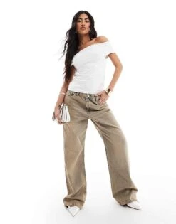 Abercrombie & Fitch Off The Shoulder Twist Top In White For Women Brilliant White 10 Abercrombie & Fitch Off The Shoulder Twist Top In White For Women Brilliant White -Abercro Clothing Shop 206330781 4