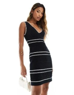 Abercrombie & Fitch Ruffled Crochet Mini Dress In Black For Women Black Beauty -Abercro Clothing Shop 206575635 1 blackbeauty 1