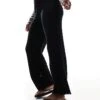 Abercrombie & Fitch Crochet Wide Leg Trousers In Black For Women -Abercro Clothing Shop 206634918 1 black
