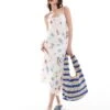 Abercrombie & Fitch Maxi Dress In White With Picnic Print In White For Women Tomato Girl Print -Abercro Clothing Shop 206634934 1 tomatogirlprint