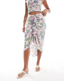 Abercrombie & Fitch Co-ord Printed Crinkle Set In Purple Floral -Abercro Clothing Shop 206635389 1 purplegreenfloral