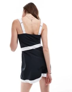 Abercrombie & Fitch Mini Skort Dress In Black And White For Women Black Beauty -Abercro Clothing Shop 206635470 4