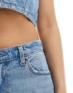 Abercrombie & Fitch Curve Love Low Rise Baggy Jean In Mid Blue For Women -Abercro Clothing Shop 206635542 5