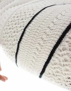 Abercrombie & Fitch Co-ord Tiered Knitted Crochet Skirt In Cream For Women Cream/black -Abercro Clothing Shop 206635575 4