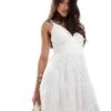 Abercrombie & Fitch Eyelet Tiered Maxi Dress In White For Women Brilliant White -Abercro Clothing Shop 206635686 1 brilliantwhite