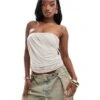 Abercrombie & Fitch Strapless Soft Matte Tube Top In Grey/brown For Women Chateau Grey -Abercro Clothing Shop 206635767 1 chateaugrey