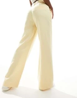 Abercrombie & Fitch Sloane Tailored Trouser In Yellow For Women -Abercro Clothing Shop 206671128 3