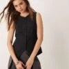 Abercrombie & Fitch High Neck Tailored Vest In Black For Women -Abercro Clothing Shop 206939697 1 black