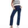 Abercrombie & Fitch Ultra High Rise Ankle Straight Leg Jean In Blue Wash For Women -Abercro Clothing Shop 206939907 1 blue