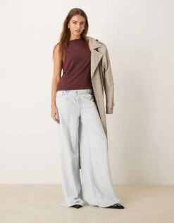 Abercrombie & Fitch Slash Neck Ribbed Top In Brown For Women Chocolate -Abercro Clothing Shop 206939977 4