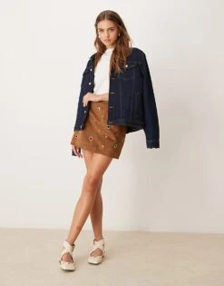 Abercrombie & Fitch Slash Neck Ribbed Top In Off White For Women -Abercro Clothing Shop 206940137 4