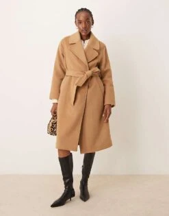 Abercrombie & Fitch Trench Coat With Belt In Camel For Women -Abercro Clothing Shop 206941070 1 camel 1