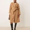 Abercrombie & Fitch Trench Coat With Belt In Camel For Women -Abercro Clothing Shop 206941070 1 camel