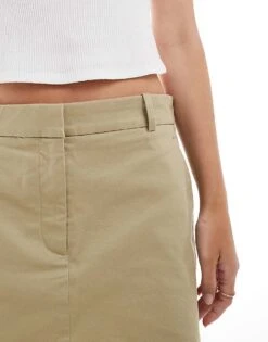 Abercrombie & Fitch Chino Tailored Skort In Olive For Women Olive Grey -Abercro Clothing Shop 206941122 3
