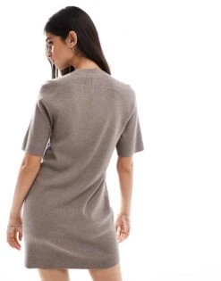Abercrombie & Fitch T-shirt Jumper Dress In Brown For Women -Abercro Clothing Shop 206941195 3