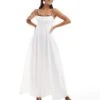 Abercrombie & Fitch Dipped Waist Lace Maxi Dress In White For Women -Abercro Clothing Shop 206941212 1 white