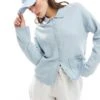 Abercrombie & Fitch Collared Cardigan In Blue For Women Baby Blue -Abercro Clothing Shop 206941312 1 babyblue