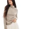 Abercrombie & Fitch Fluffy Turtleneck Jumper In Light Grey For Women -Abercro Clothing Shop 206941366 1 lightgrey