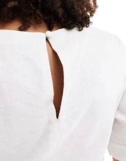 Abercrombie & Fitch Linen T-shirt Dress In White For Women -Abercro Clothing Shop 206941413 3