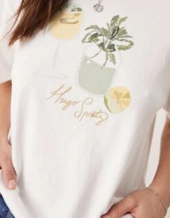 Abercrombie & Fitch Printed Oversized T-shirt In White For Women -Abercro Clothing Shop 206941450 3