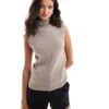 Abercrombie & Fitch Mock Neck Knitted Vest In Brown For Women Beige -Abercro Clothing Shop 206941474 1 beige