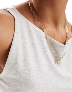 Abercrombie & Fitch Sleeveless Top With Boat Neck In Grey For Women -Abercro Clothing Shop 206962939 3