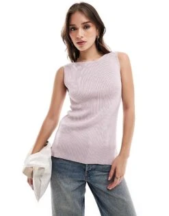 Abercrombie & Fitch Scoop Back Sleeveless Top In Violet For Women -Abercro Clothing Shop 206963011 1 violet 1