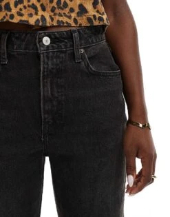 Abercrombie & Fitch Curve Love 90s Relaxed High Rise Jeans In Washed Black For Women -Abercro Clothing Shop 206963124 5
