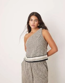 Abercrombie & Fitch Co-ord Printed Satin Set In Black And White -Abercro Clothing Shop 206963162 1 tileprint 1
