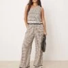Abercrombie & Fitch Co-ord Printed Satin Set In Black And White -Abercro Clothing Shop 206963162 2