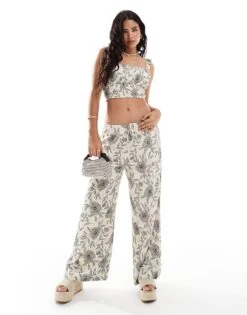 Abercrombie & Fitch Floral Crinkle Co-ord
