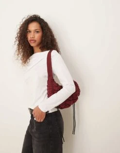 Abercrombie & Fitch Long Sleeve Slash Neck Top In White For Women -Abercro Clothing Shop 207233731 1 white 1