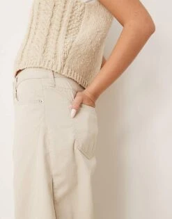 Abercrombie & Fitch Barrel Balloon Pant In Cream For Women -Abercro Clothing Shop 207233866 3