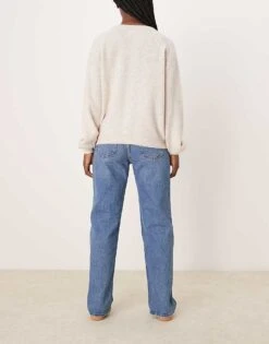 Abercrombie & Fitch Baggy Low Rise Fit Jeans In Mid Blue For Women -Abercro Clothing Shop 207298149 3