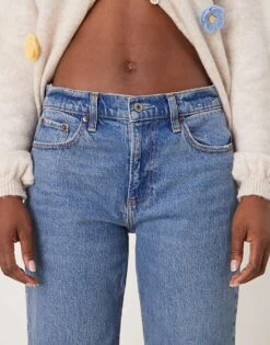 Abercrombie & Fitch Baggy Low Rise Fit Jeans In Mid Blue For Women -Abercro Clothing Shop 207298149 5