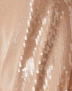 Abercrombie & Fitch Square Neck Small Sequin Disc Dress In Beige For Women Nude -Abercro Clothing Shop 207342559 4