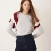 Abercrombie & Fitch Co-ord Icon Logo Long Sleeve Top In Heather Grey For Women -Abercro Clothing Shop 207342608 1 heathergrey