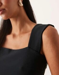 Abercrombie & Fitch Sheer Babydoll Cami Top In Black For Women -Abercro Clothing Shop 207342825 3