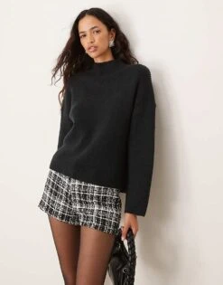 Abercrombie & Fitch Turtle Neck Knit Jumper In Black For Women -Abercro Clothing Shop 207344955 1 black 1