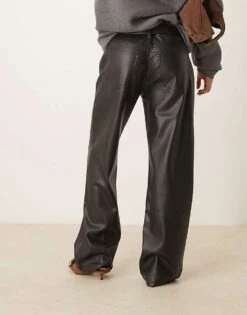 Abercrombie & Fitch Straight Leg Trousers In Black For Women Black Beauty -Abercro Clothing Shop 207345027 3