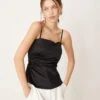 Abercrombie & Fitch Sculpt Satin Strapless Top In Black For Women Black Beauty -Abercro Clothing Shop 207345110 1 blackbeauty