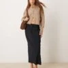 Abercrombie & Fitch Mid Rise Tailored Maxi Skirt In Black For Women Black Beauty -Abercro Clothing Shop 207345199 1 blackbeauty