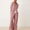 Abercrombie & Fitch Co-ord Drawstring Pyjama Bottoms In Red And Green Tartan For Women Red Plaid -Abercro Clothing Shop 207345200 1 redplaid