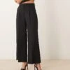Abercrombie & Fitch Wide Leg Tailored Trousers In Black For Women Black Beauty -Abercro Clothing Shop 207345342 1 blackbeauty
