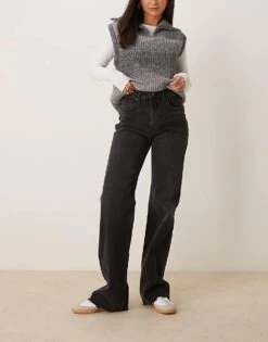 Abercrombie & Fitch 90s Relaxed Fit High Rise Jeans In Washed Black For Women -Abercro Clothing Shop 207345412 1 washedblack 1