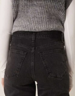 Abercrombie & Fitch 90s Relaxed Fit High Rise Jeans In Washed Black For Women -Abercro Clothing Shop 207345412 4
