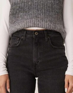 Abercrombie & Fitch 90s Relaxed Fit High Rise Jeans In Washed Black For Women -Abercro Clothing Shop 207345412 5